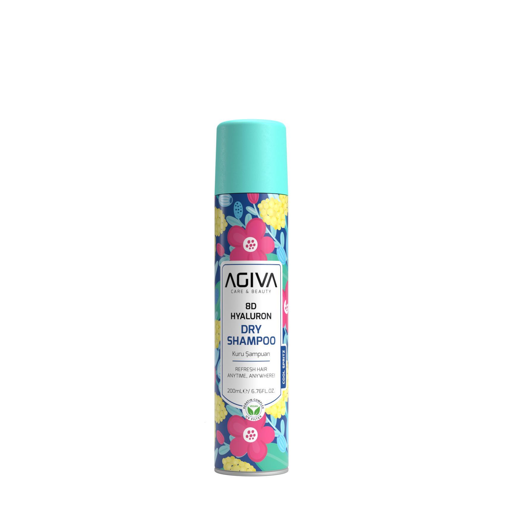 Agiva 8D Hyaluron Pro Care Niacinamid, Badem Yağı İçeren  Kuru Şampuan 200 ml