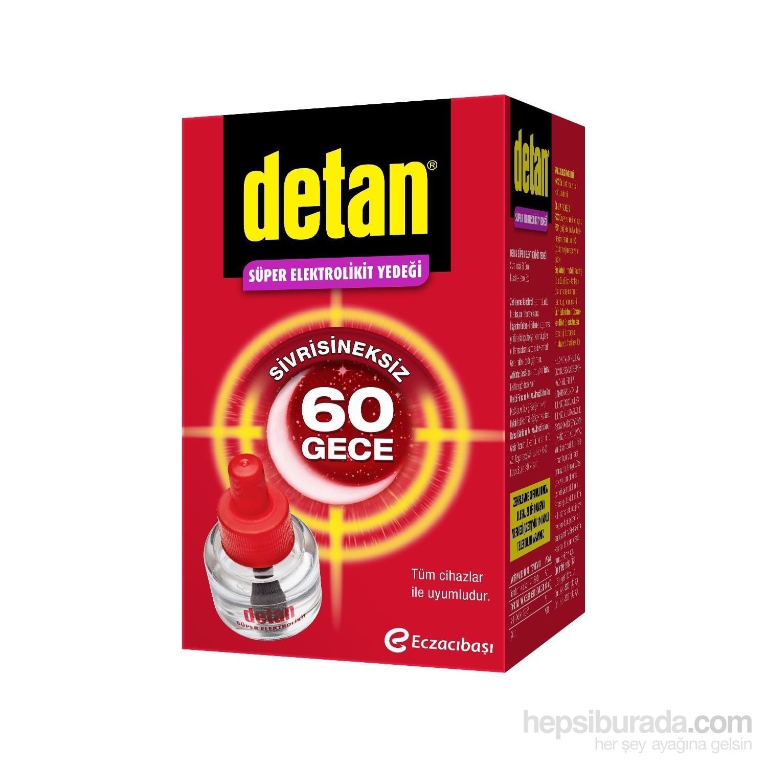 Detan 60 Gece Elektrolikit Sivrisinek Kovucu Yedek