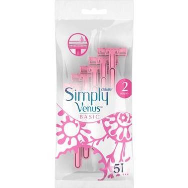 Gillette Venus Simply Venus 2 Basic Kadın Tıraş Bıçağı 5'li