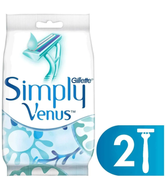 Gillette Venus Simply Venus 2 Kullan At Kadın Tıraş Bıçağı 2'li