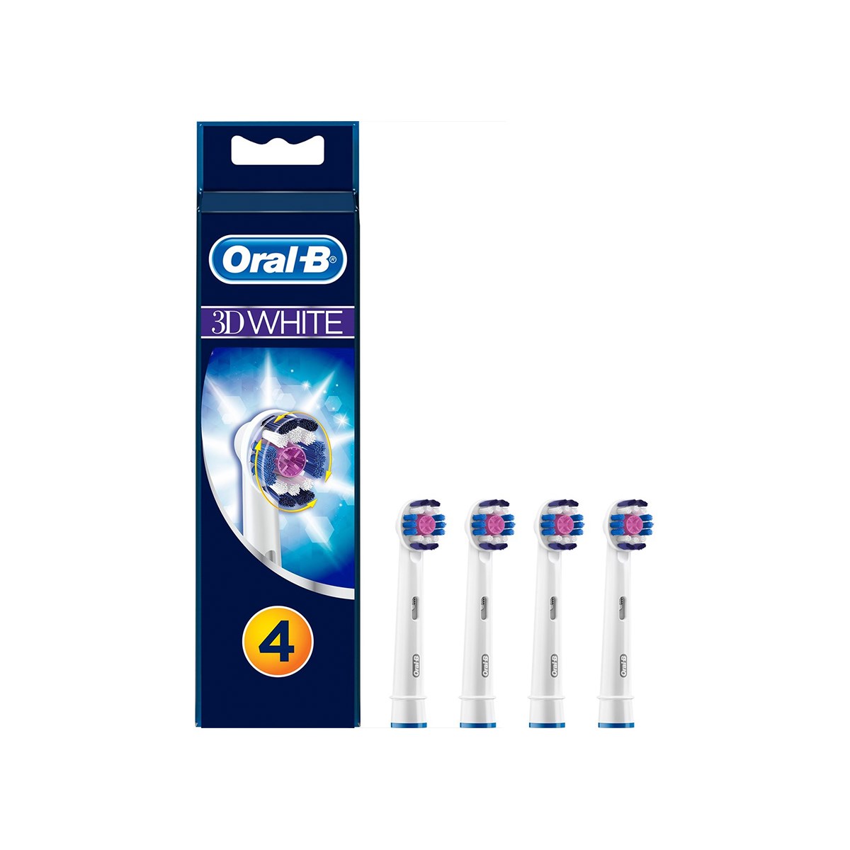 Oral-B 3D White 4'lü Şarjlı Fırça Yedek Başlığı