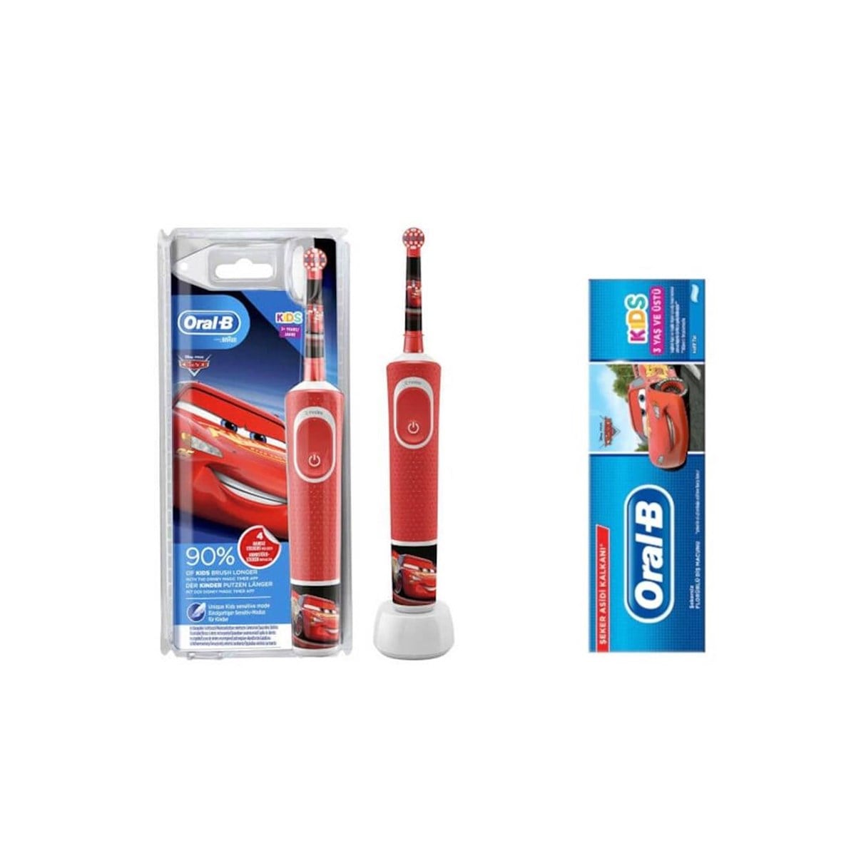 Oral-B Şarjlı Vitality D100 Çocuk Cars + 75 ml Oral-B Cars Diş Macunu
