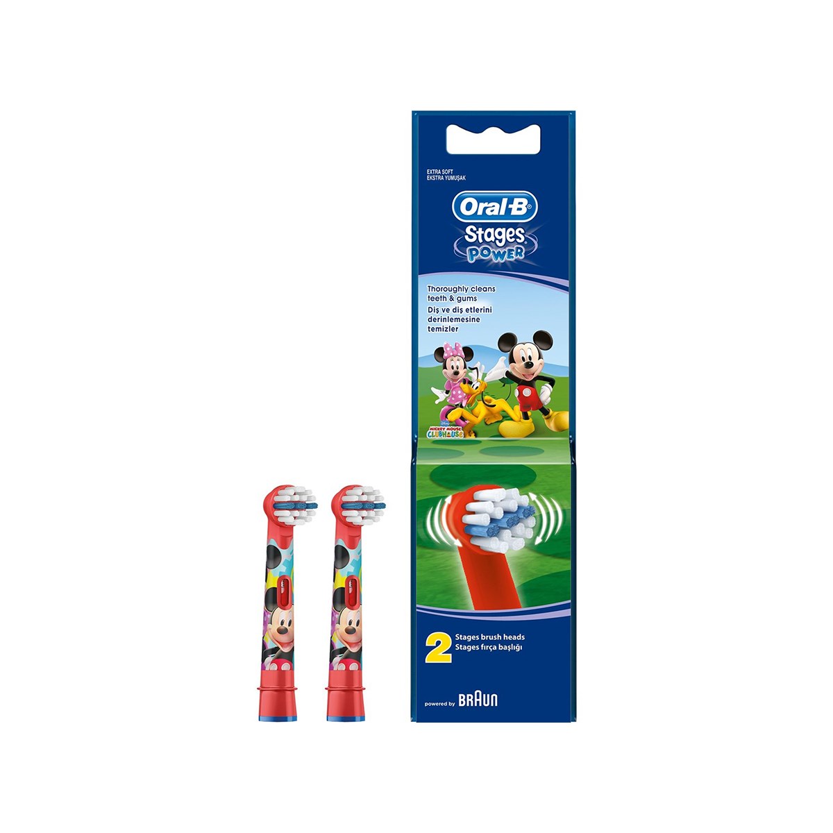 Oral-B Stages Mickey 2'li Şarjlı Fırça Yedek Başlığı