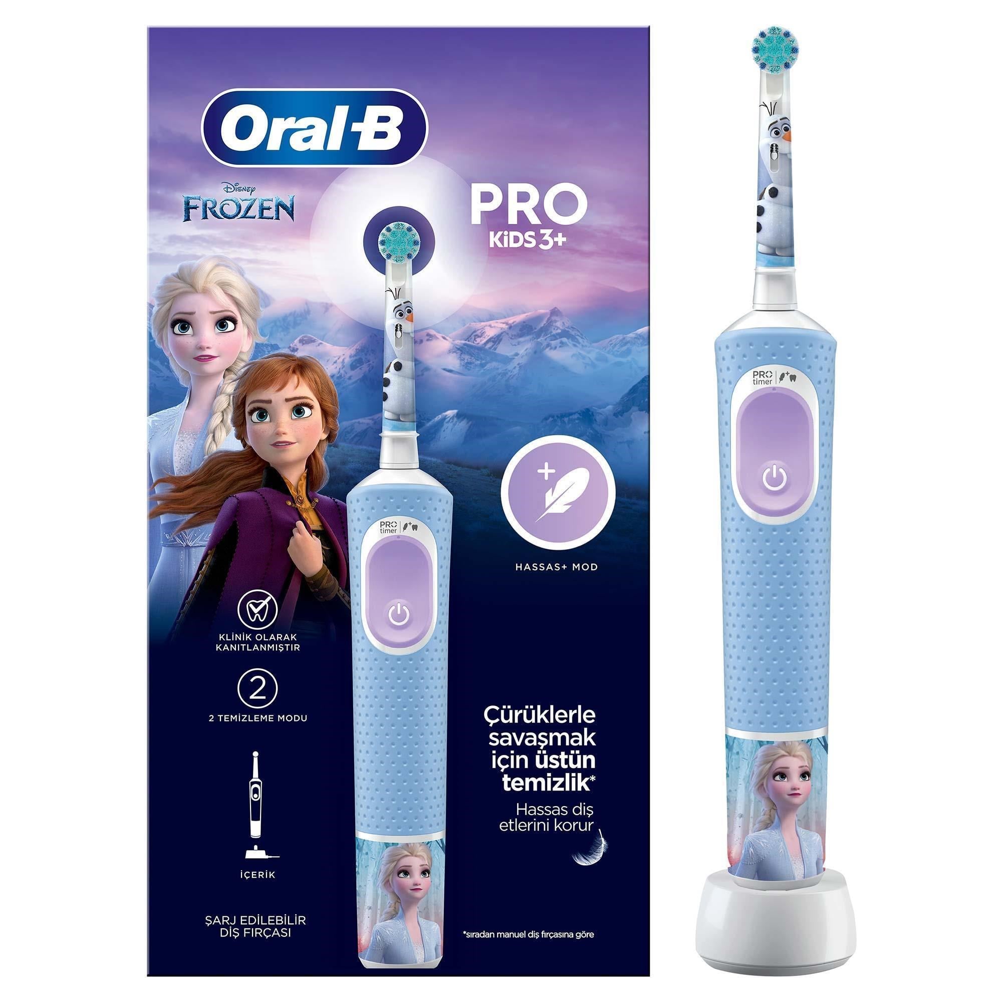 Oral-B Vitality Pro Frozen Özel Seri Çocuklar İçin Şarj Edilebilir Diş Fırçası D103