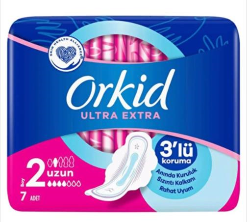 Orkid Hijyenik Ped Ultra Extra Tekli Uzun 7'li