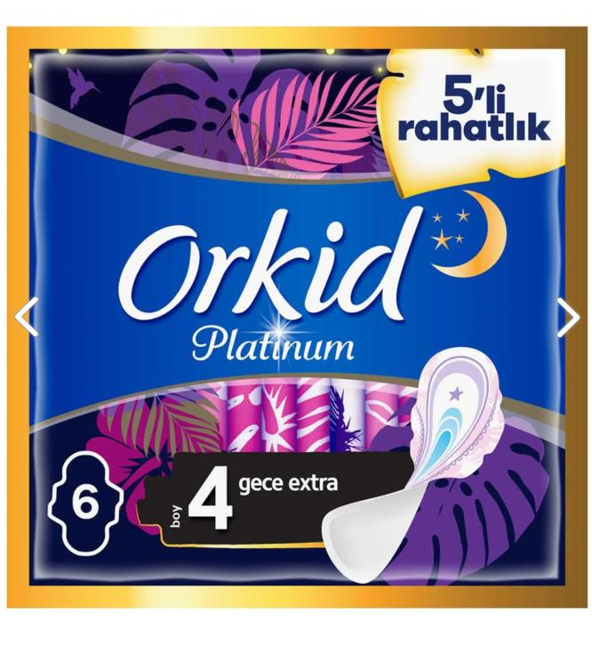 Orkid Ped Platinum Tekli Gece Extra 6'lı