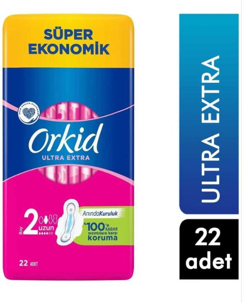 Orkid Ultra Ekstra Hijyenik Ped Uzun 22'li