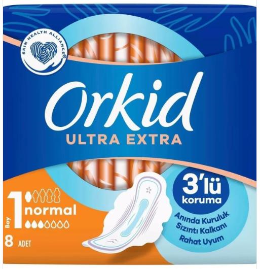 Orkid Ultra Extra Hijyenik Ped Normal 8'li