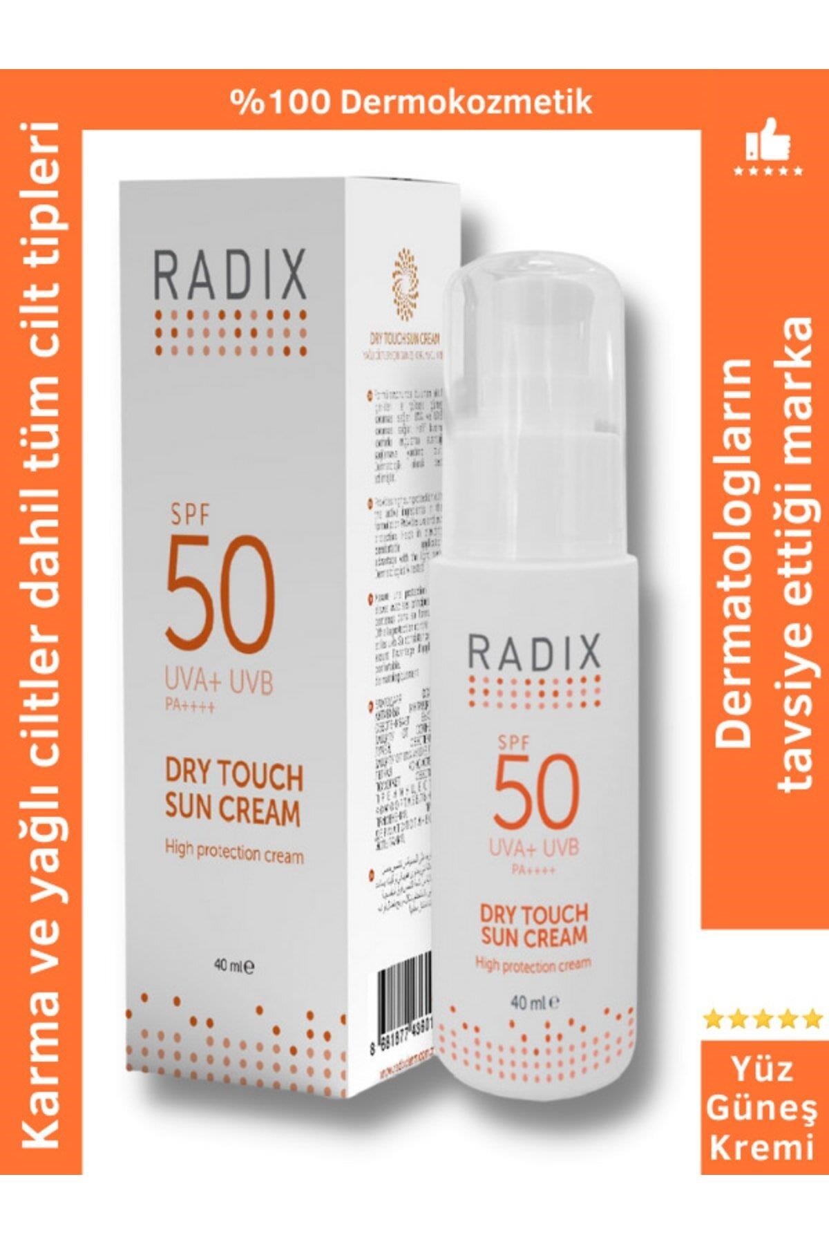 Radix Dry Touch Sun Cream Yağlı Ciltler için Güneş Koruyucu Krem SPF50 40 ml