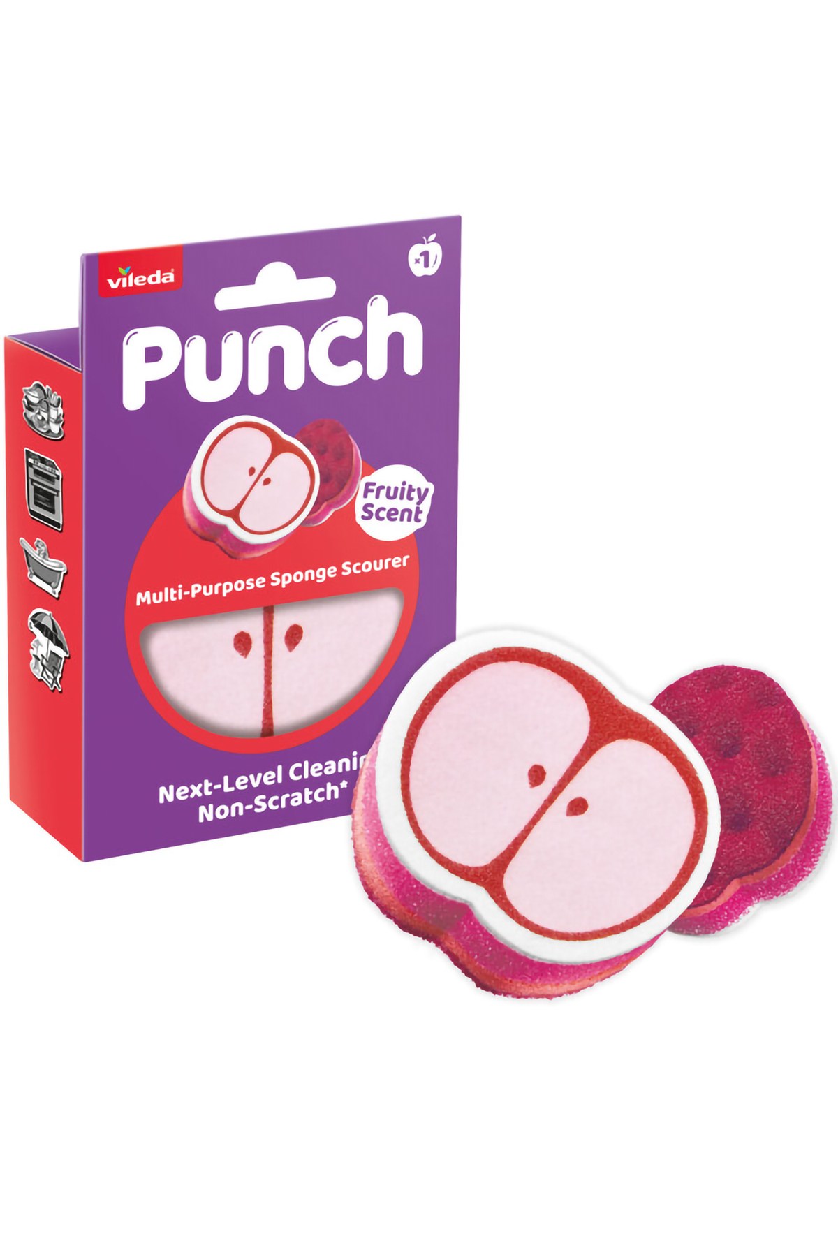 Vileda Punch Elma Kokulu Çizmez Sünger