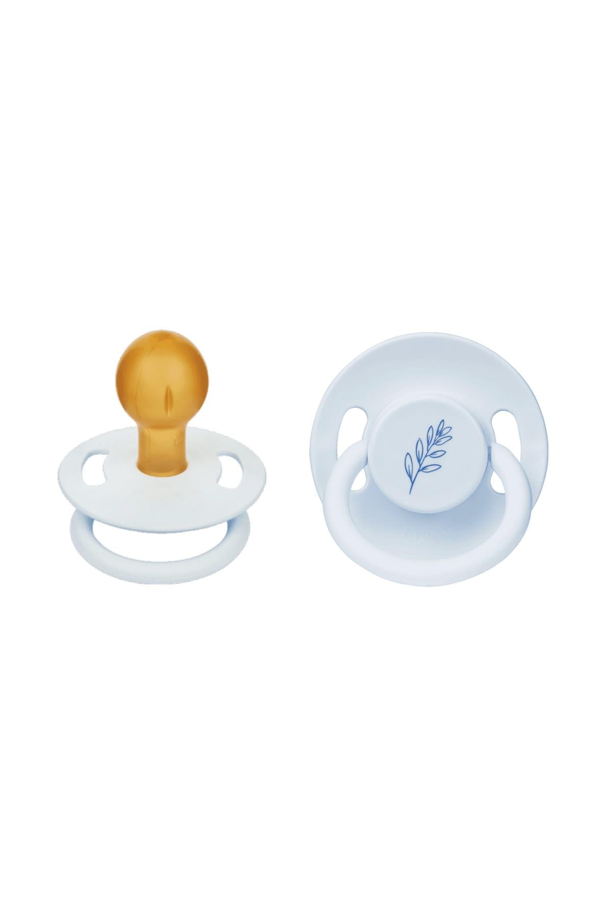 Wee Baby Pure Yuvarlak Uçlu Kauçuk Emzik No:3 18+ ay Mavi