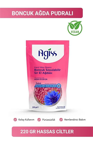 Agiss Pudralı Hassas Ciltler 220 gr Boncuk Ağda