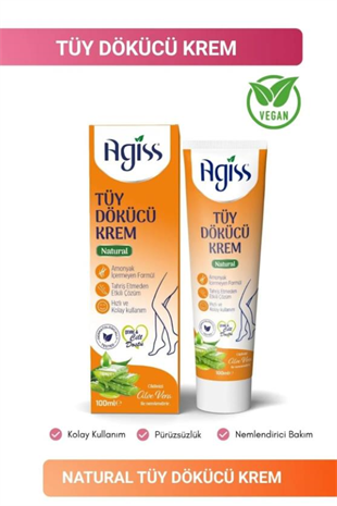 Agiss Tüy Dökücü Krem Natural 100 ml 