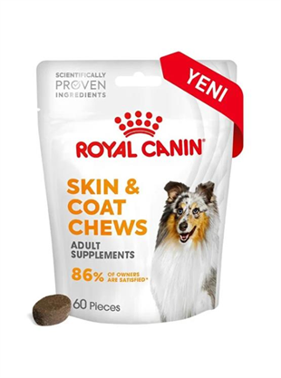 Royal Canin Skin&Coat Chews Deri ve Tüy Sağlığını Destekleyen Tamamlayıcı Ödül Maması 240 g