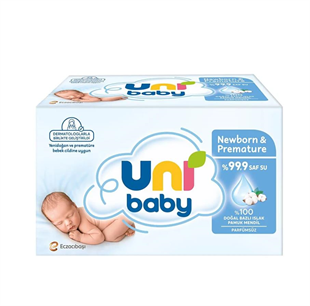 Uni Baby Islak Mendil Yenidoğan & Premature 3*40 Adet