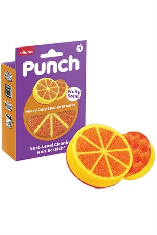 Vileda Punch Portakal Kokulu Çizmez Sünger