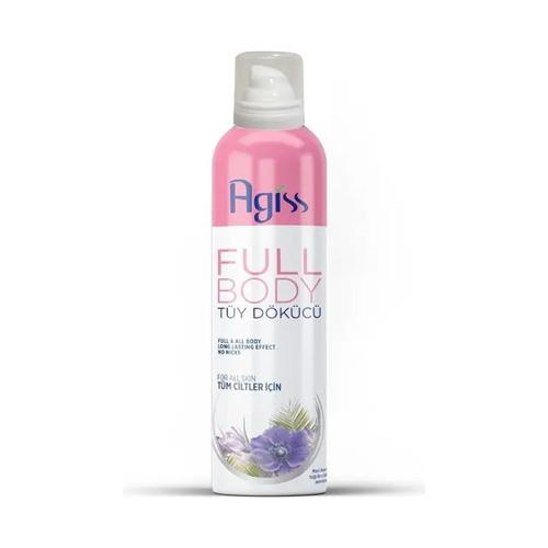 Agiss  Full Body Tüm Vücut Tüy Dökücü, Tüy Azaltıcı Ve Tüy Geciktirici Köpük Tüy Dökücü Sprey 155ml 