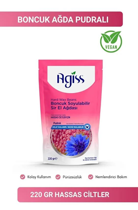 Agiss Pudralı Hassas Ciltler 220 gr Boncuk Ağda
