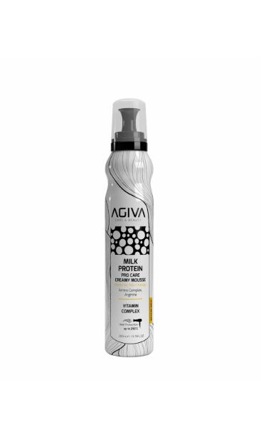 Agiva Milk Protein Saç Bakım Köpüğü– Kuru ve Yıpranmış Saçlar İçin Onarıcı Bakım 200 ml