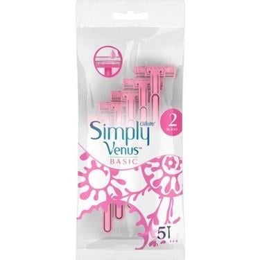 Gillette Venus Simply Venus 2 Basic Kadın Tıraş Bıçağı 5'li