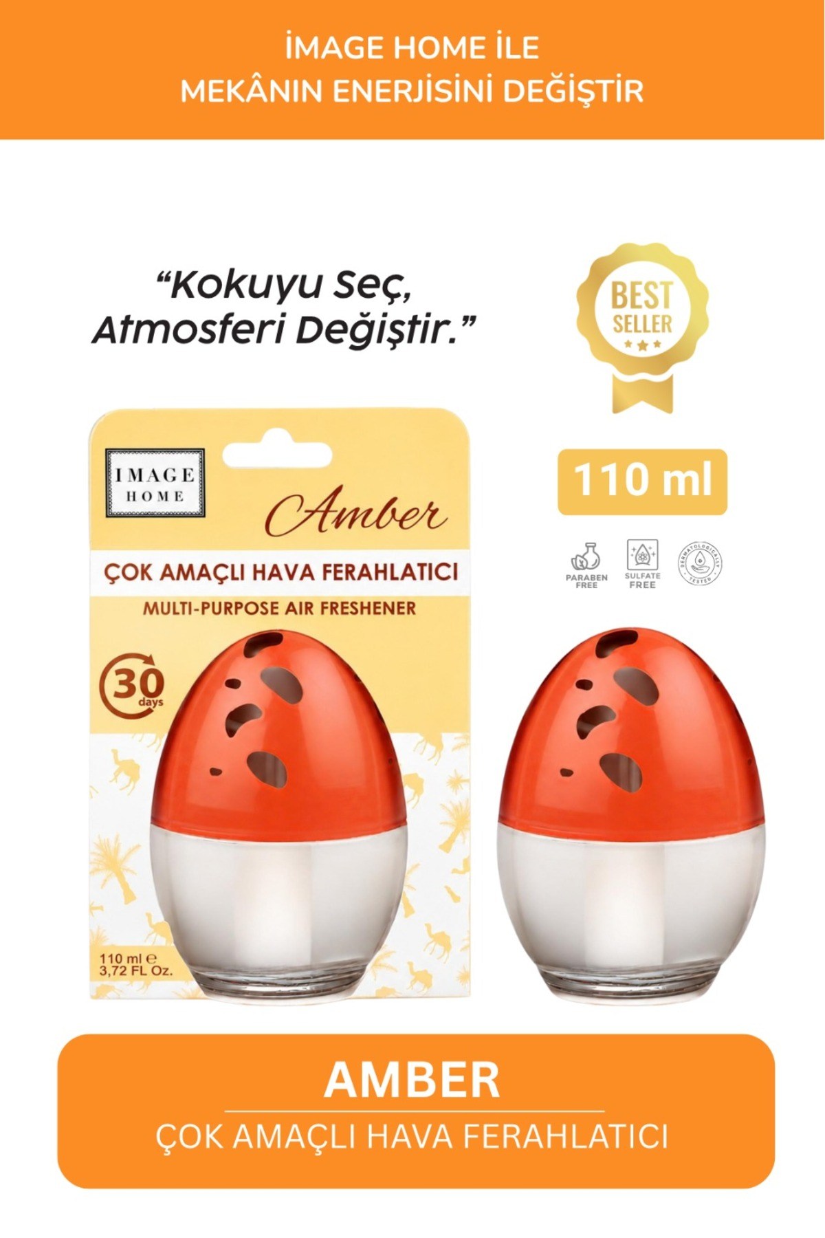 Image Home  Küre Oda Kokusu Amber - 110 ml