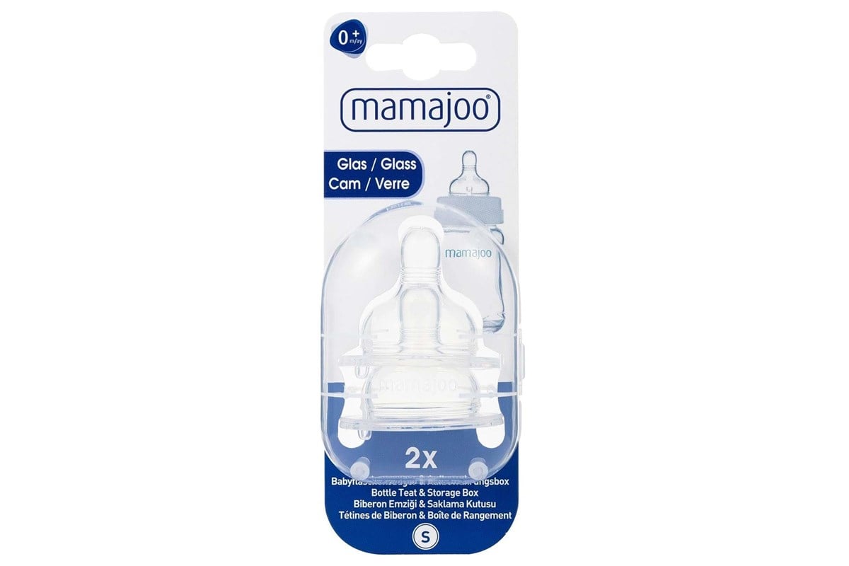 Mamajoo Biberon Emziği Antikolik Saklama Kutulu Cam Biberon İçin No:1/S 0 Ay+ 2 li