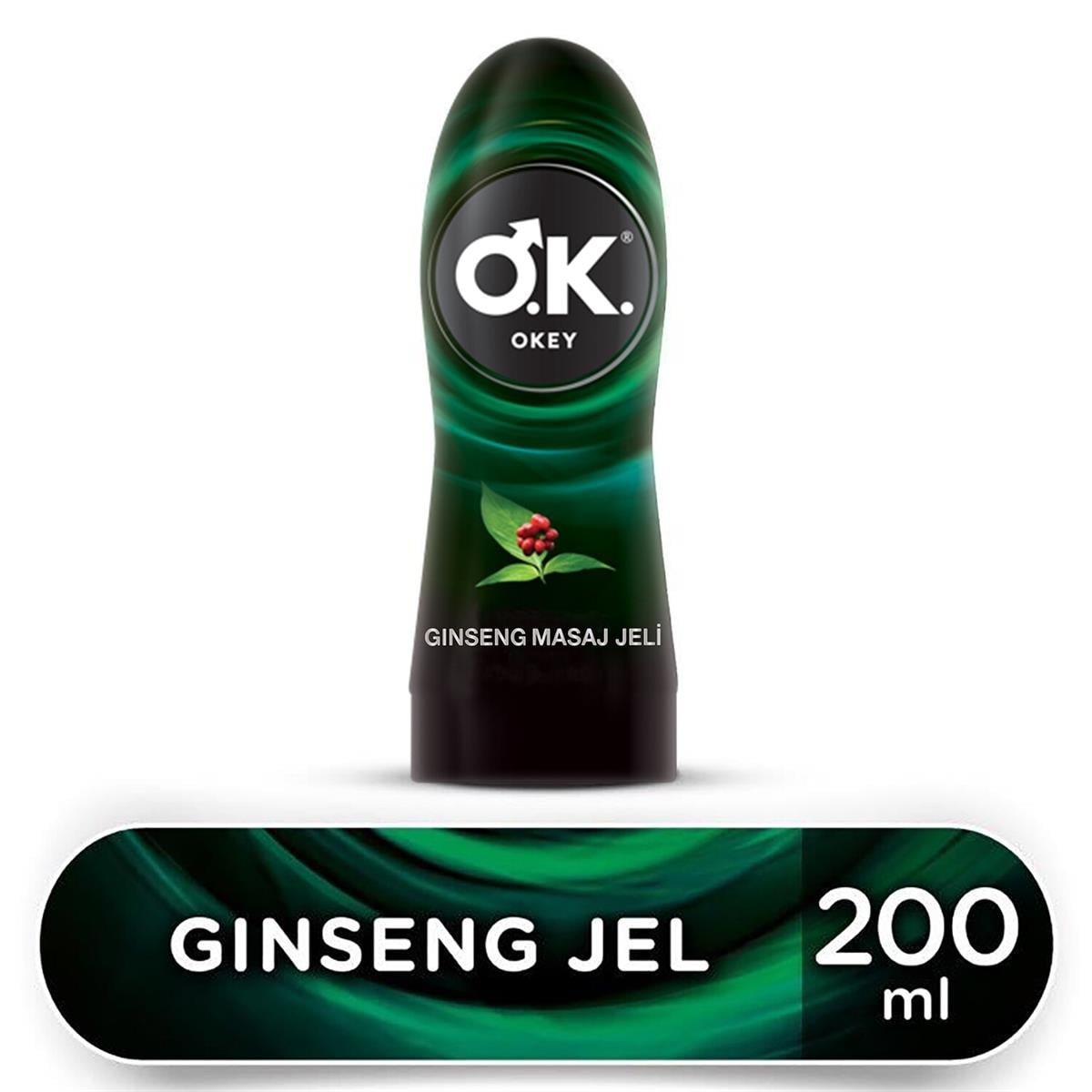 Okey Masaj Jeli & Kayganlaştırıcı Ginseng 200 ml