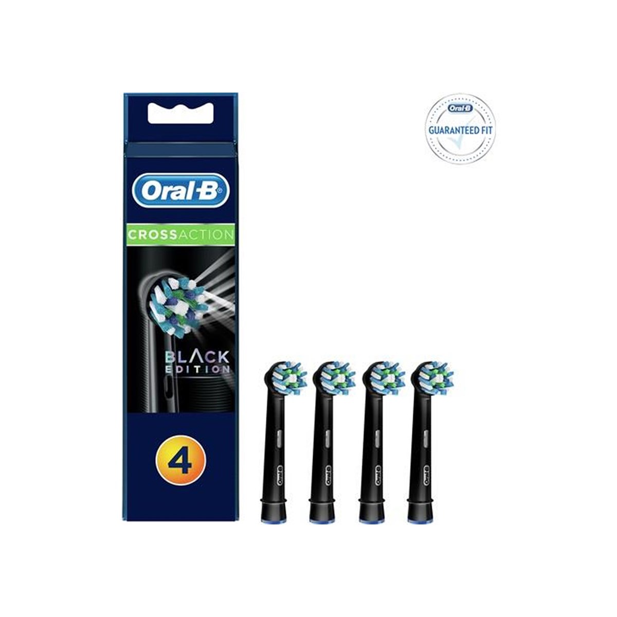 Oral-B Cross Action Siyah 4'lü Şarjlı Fırça Yedek Başlığı