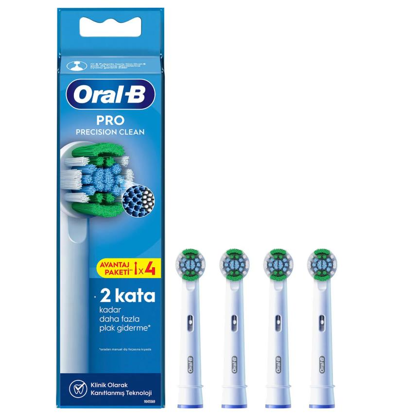 Oral-B Pro Precision Clean X-Filament Şarjlı Diş Fırçası Yedek Başlığı 4 Adet