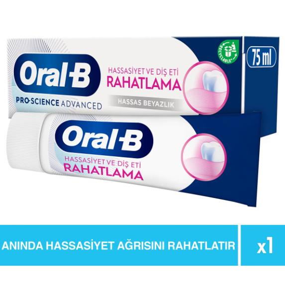 Oral-B Pro-Science Advanced Hassasiyet ve Diş Eti Rahatlama Ferah Beyazlık Diş Macunu 75 ml