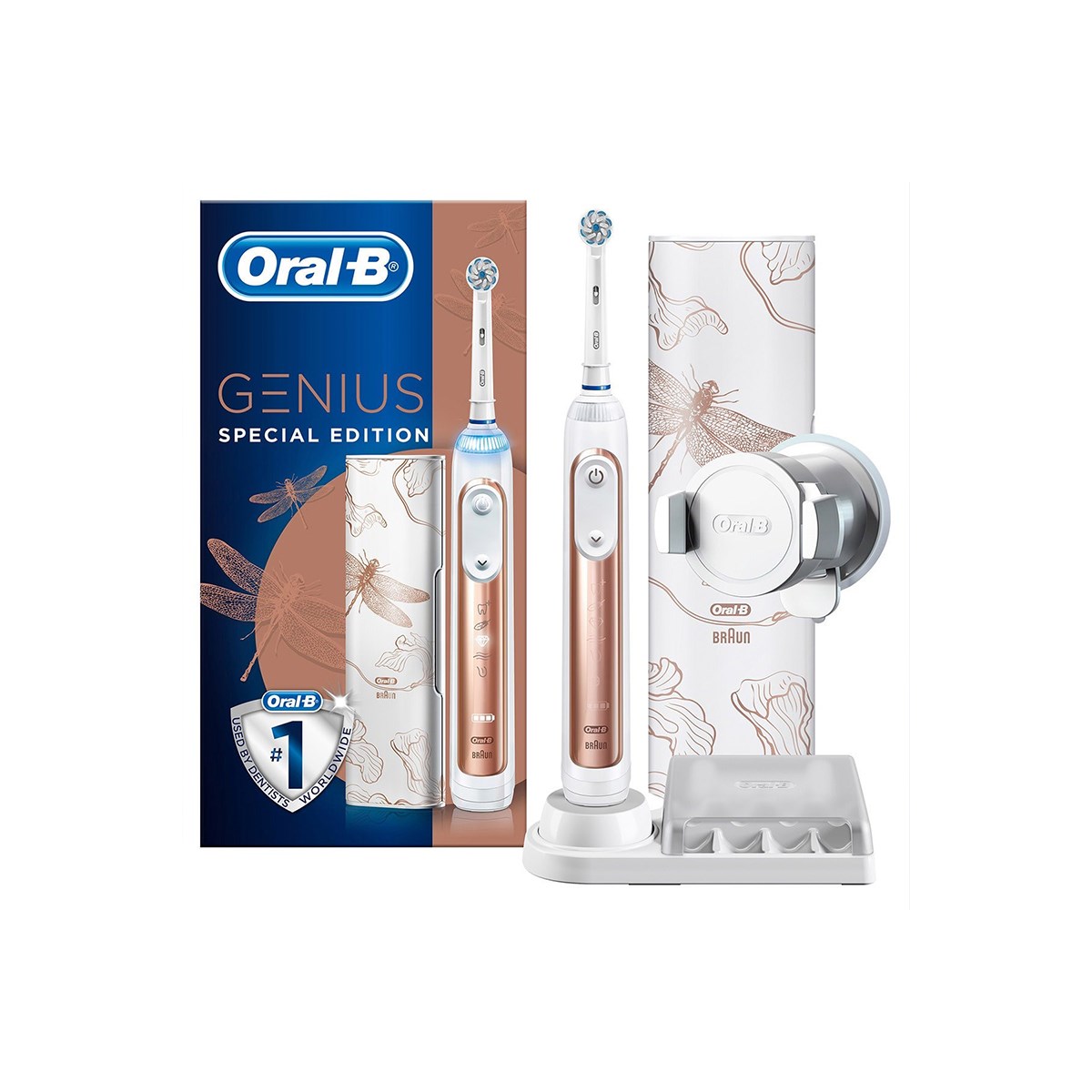 Oral-B Şarjlı Genius Pro 10000 Dragonfly Rosegold