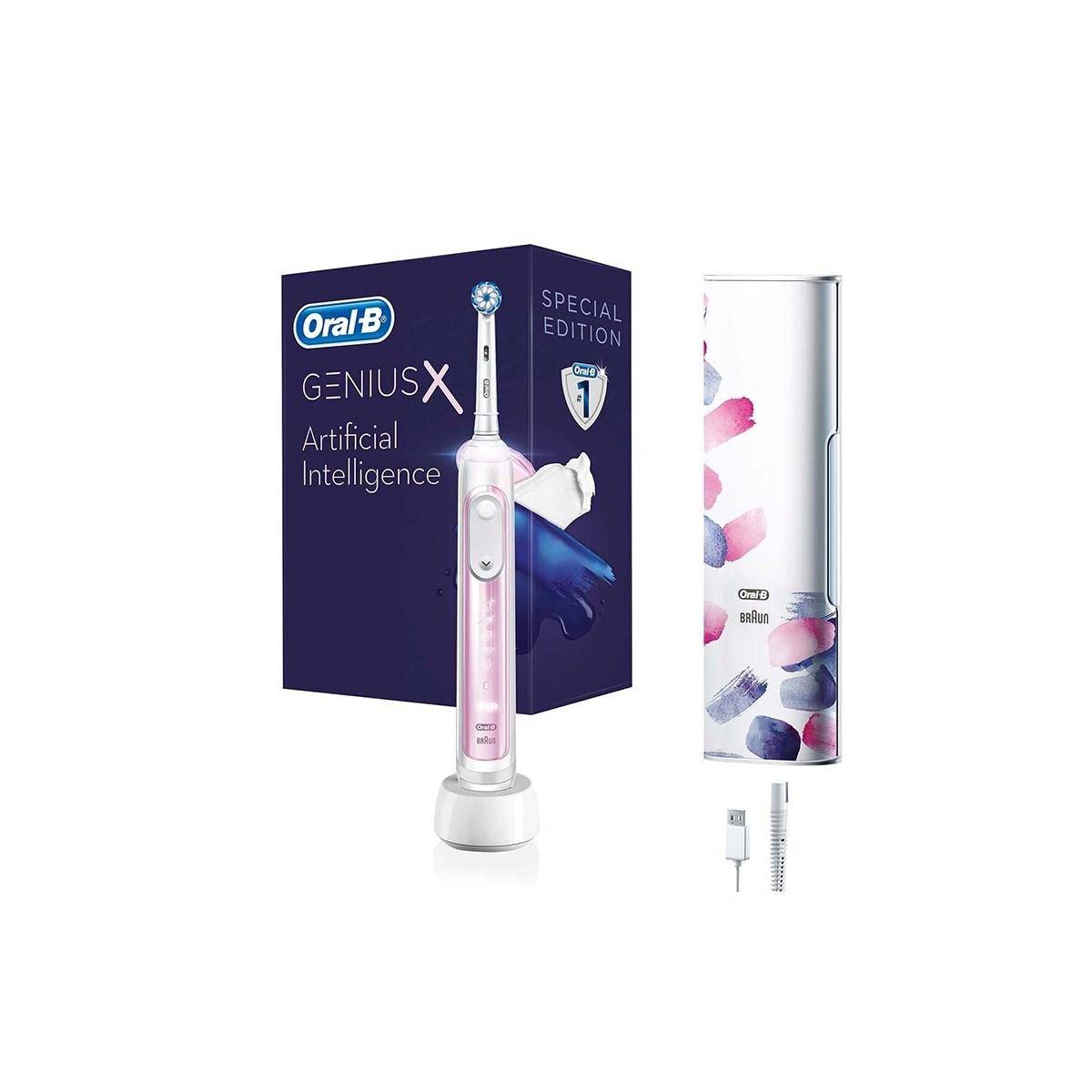 Oral-B Şarjlı Genius X Yapay Zekalı Special Edition Blush Pink