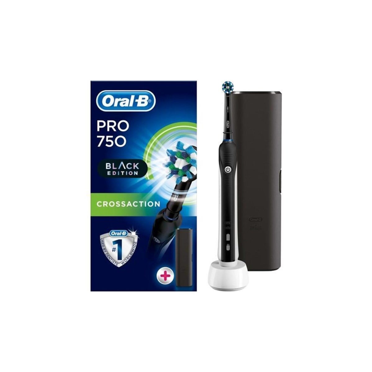 Oral-B Şarjlı Pro 750 Siyah + Seyahat Kabı