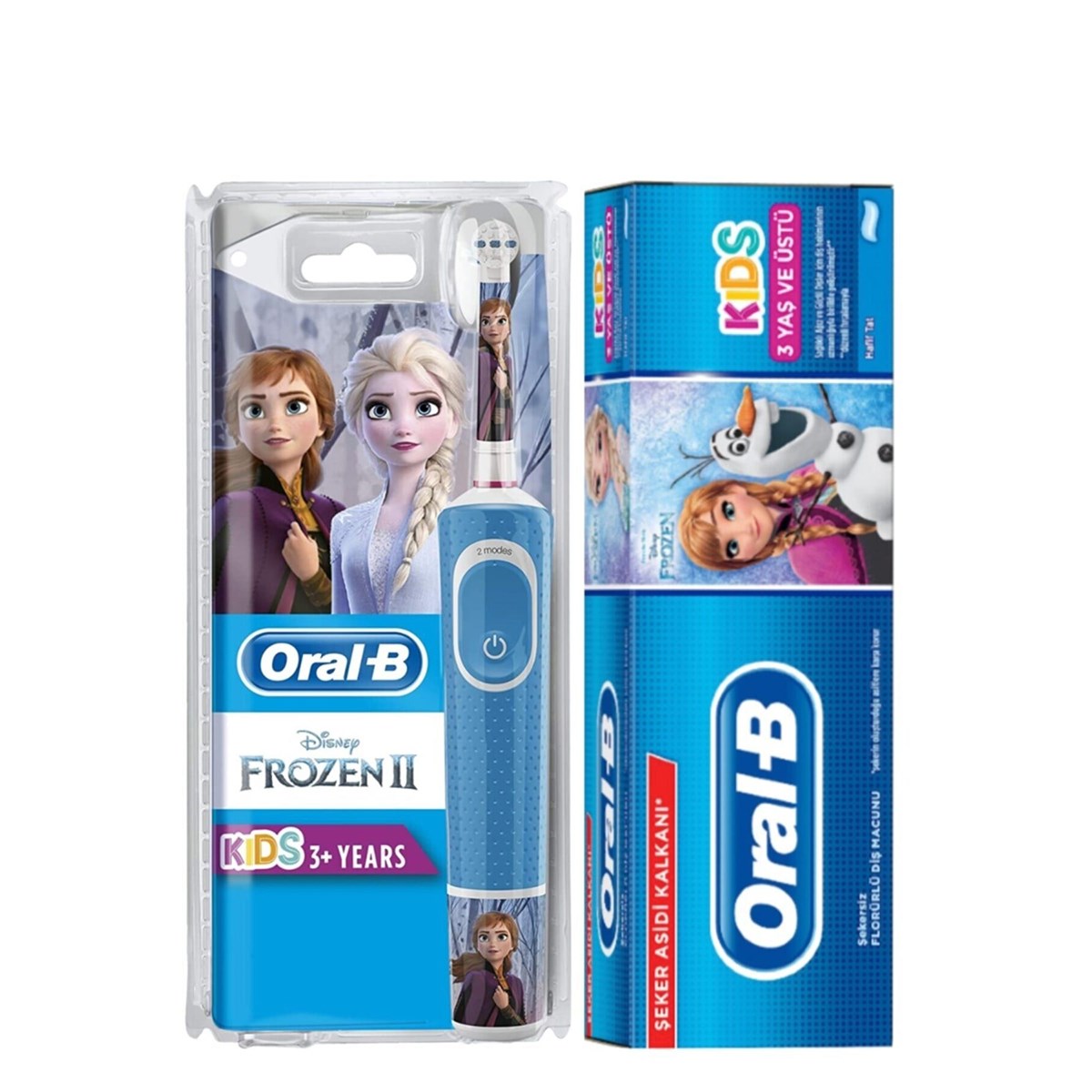 Oral-B Şarjlı Vitality D100 Çocuk Frozen + 75 ml Oral-B Frozen Diş Macunu