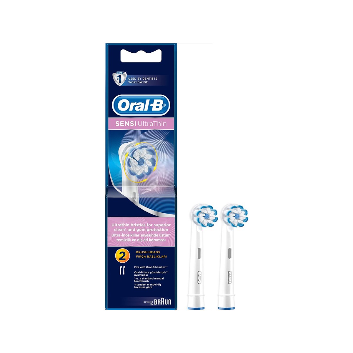 Oral-B Ultrathin Sensitive 2'li Şarjlı Fırça Yedek Başlığı
