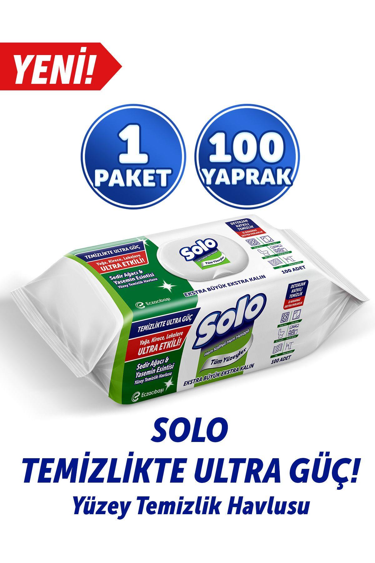 Solo Ultra Güç Sedir & Yasemin Yüzey Temizleme Mendili 100 Yaprak