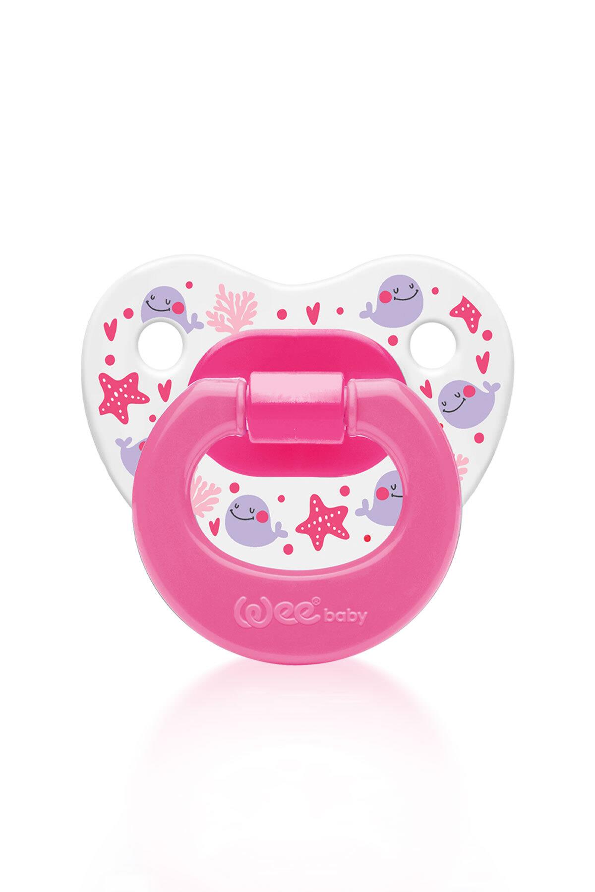 Wee Baby Desenli Damaklı Emzik No:1 0-6 ay Pembe