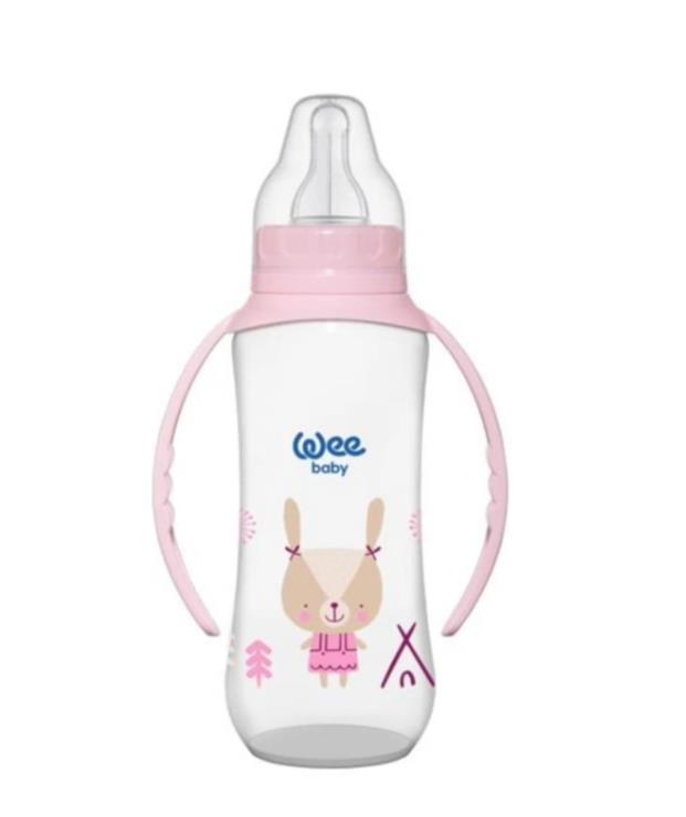Wee Baby Klasik Kulplu PP Biberon 270 ml 6-18 ay Pembe
