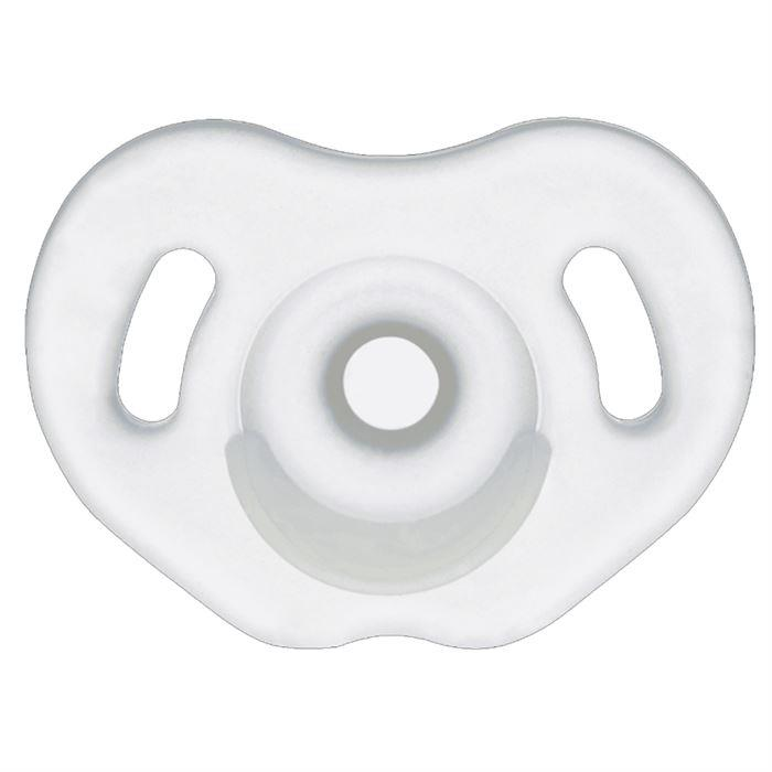 Wee Baby Simetrik Uçlu Full Silikon Emzik No:1 0-6 Ay Beyaz