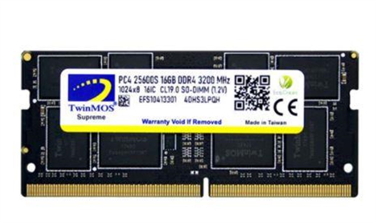 16 GB DDR4 3200MHZ TWINMOS 1.2V NB MDD416GB3200N