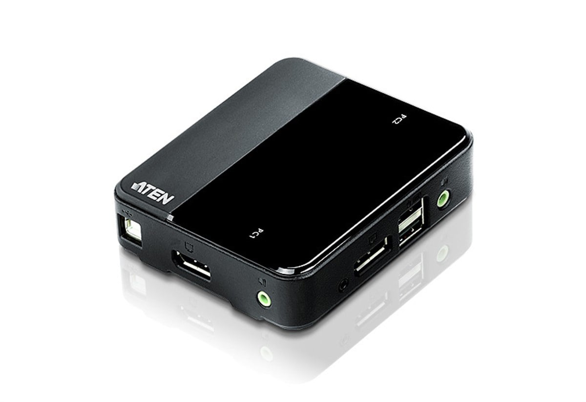 2 port'lu USB DisplayPort KVM Switch 4K UHD (3840 × 2160@60Hz) teknolojisini destekler