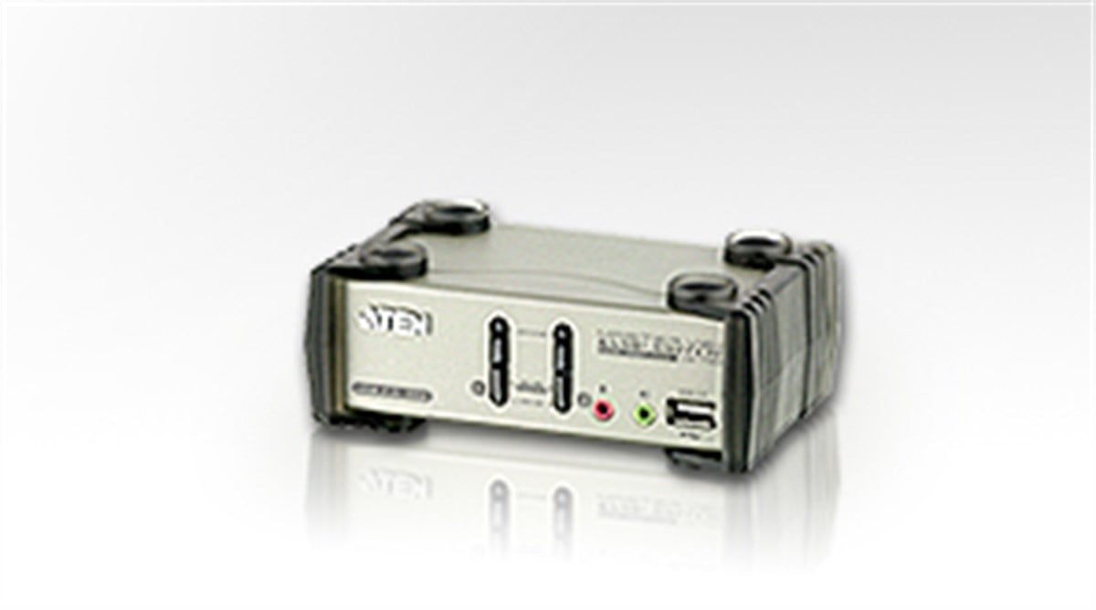 2 port’lu USB KVM (Keyboard/Video Monitor/Mouse) Switch, Mikrofon ve Hoparlör bağlantısı mevcut + 2 port'lu USB (2.0) Hub, Masaüstü Tip, KVM bağlantı kablosu ürün beraberinde gelmektedir