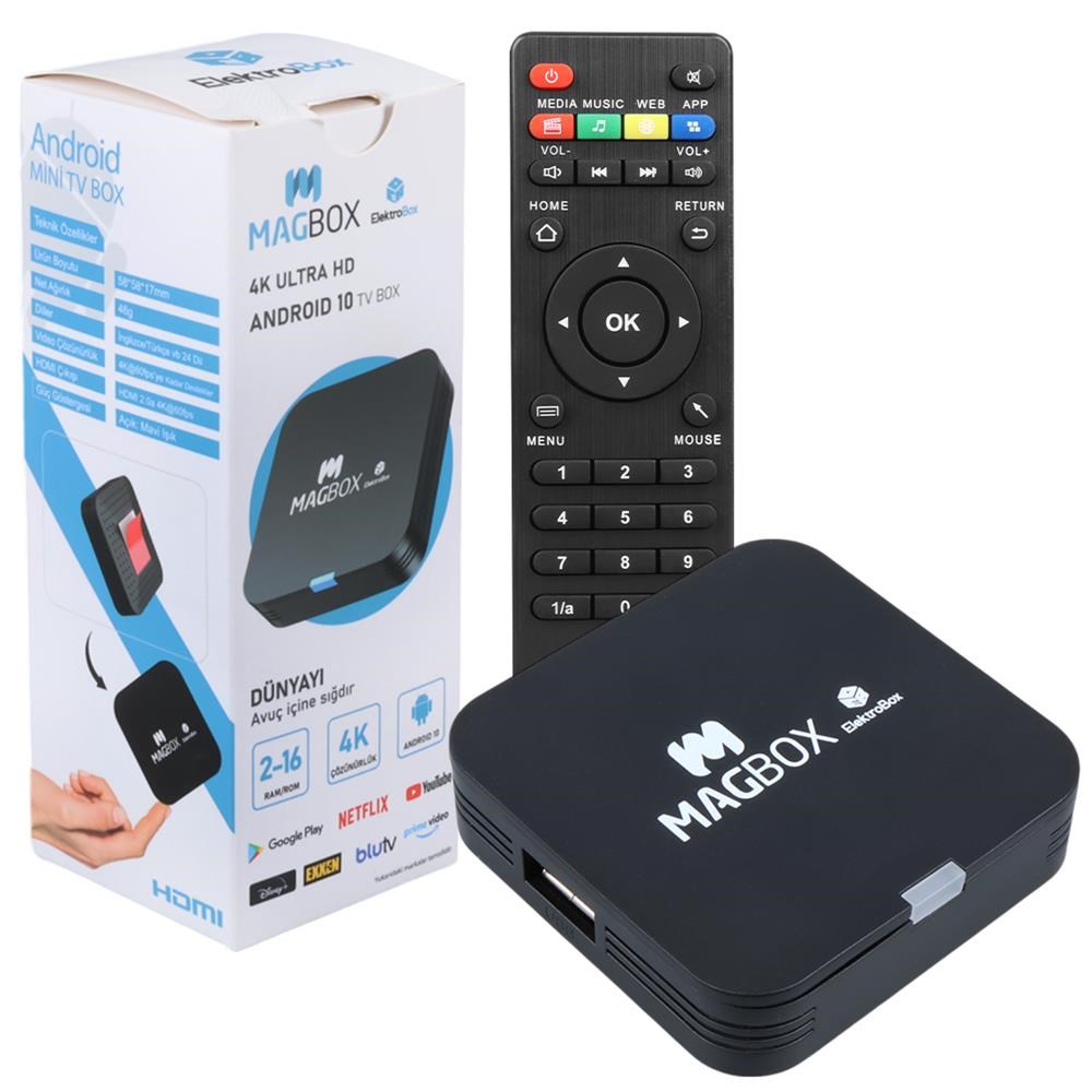 25810 - MAGBOX ELECTROBOX 2 GB RAM H313 İŞLEMCİ 16 GB HDD 4K ULTRA HD ANDROID BOX (ANDROID 10)