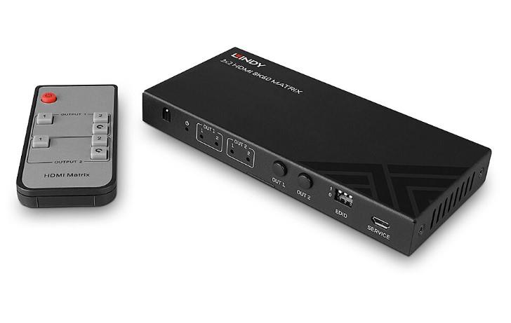 2x2 HDMI 8K60 Matrix<br>
40Gbps, 8K@60Hz çözünürlükleri destekler
