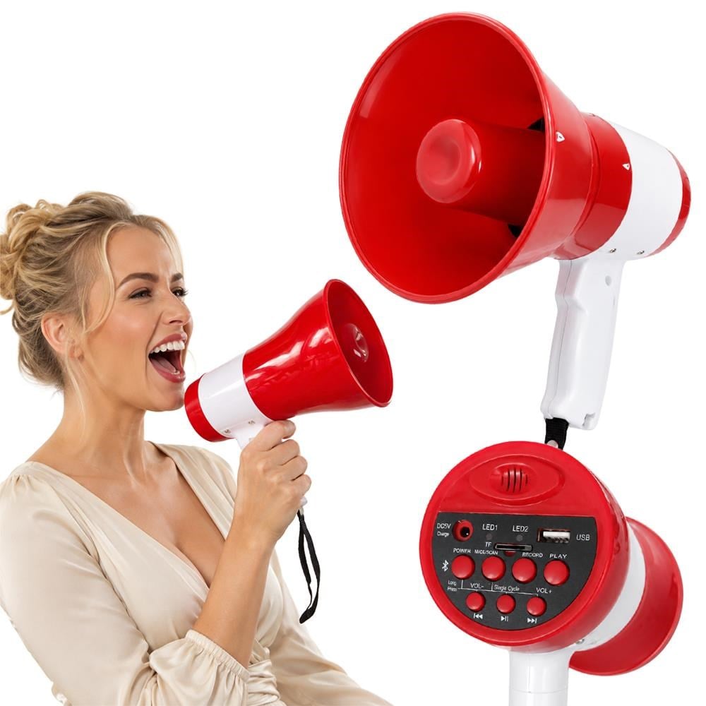 37865 - MAGİCVOİCE 619U 50 WATT ŞARJ EDİLEBİLİR EL MEGAFONU BLUETOOTH VE SES KAYIT DESTEKLİ