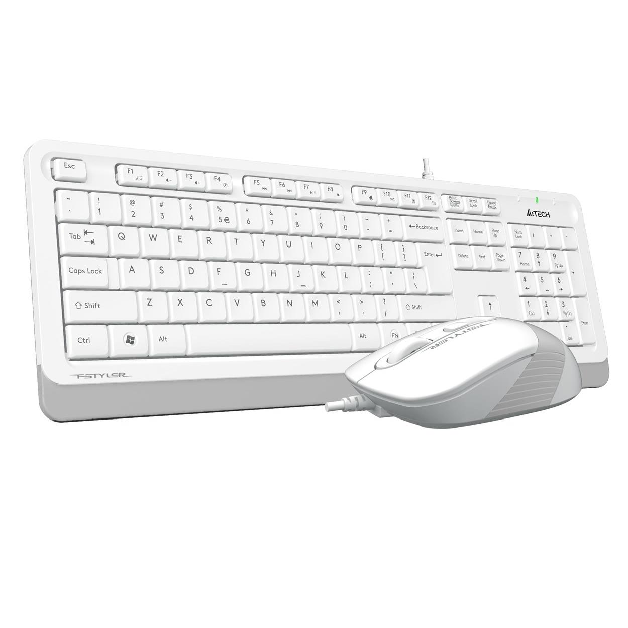 A4 TECH F1010 KABLOLU USB STANDART BEYAZ Q KLAVYE+MOUSE