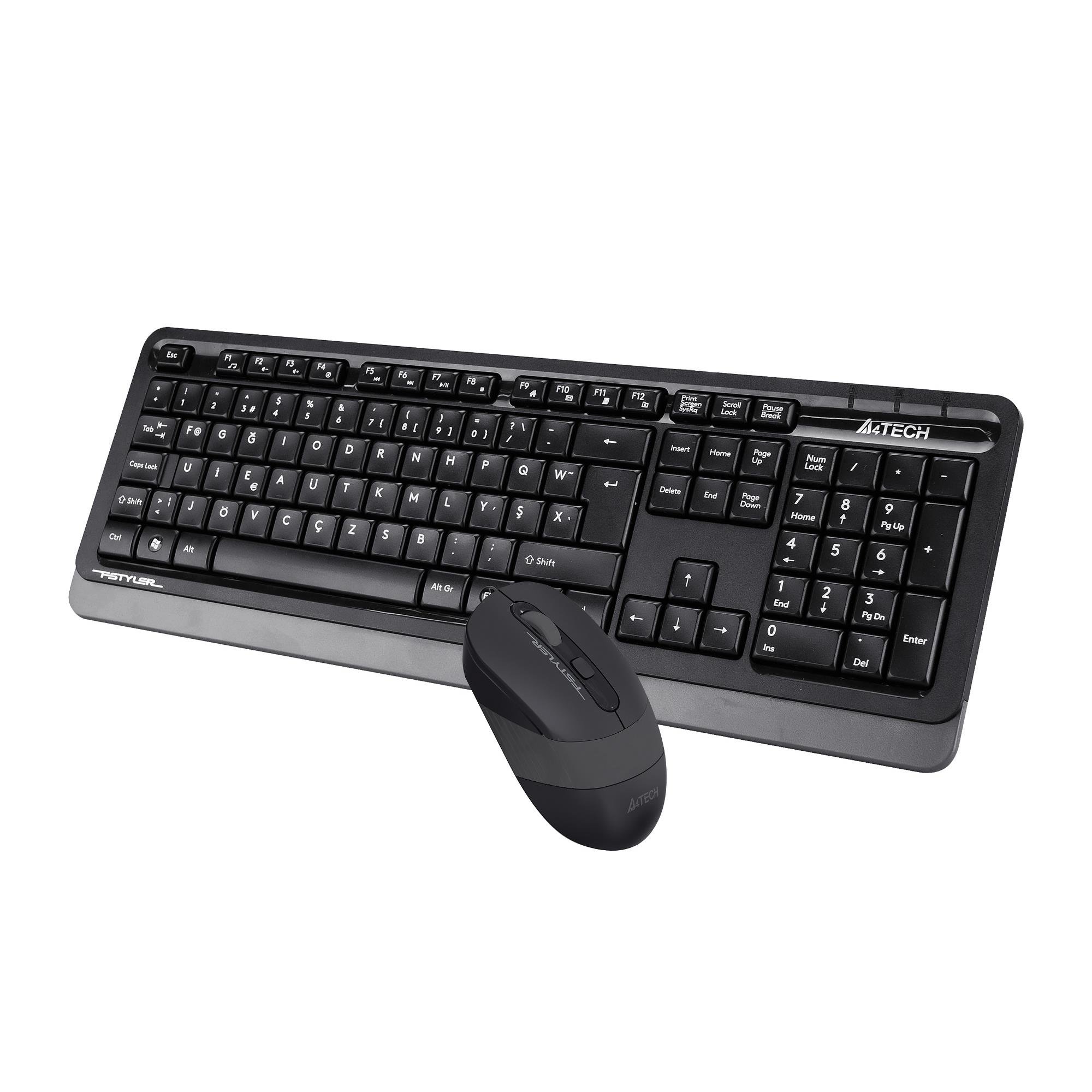 A4 TECH FG1010 KABLOSUZ STANDART GRİ F KLAVYE MOUSE
