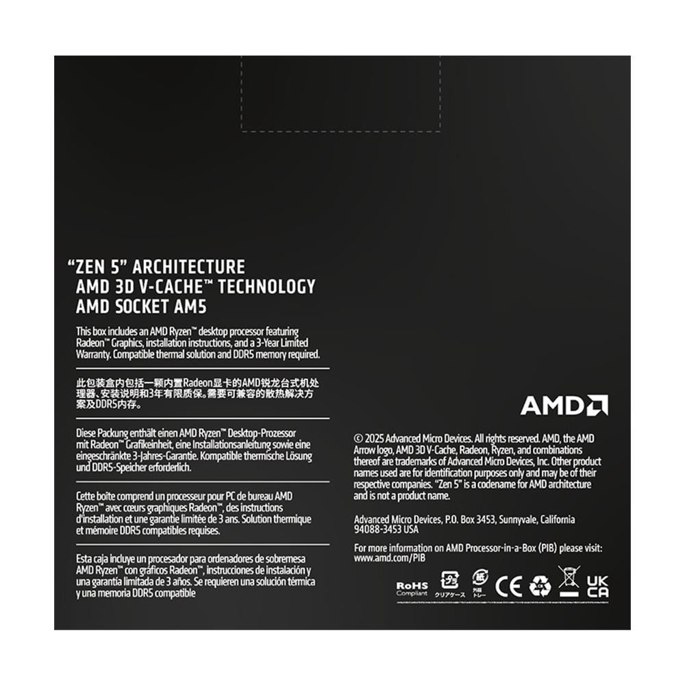 AMD RYZEN 9 9950X3D2 4.3GHZ 192MB AM5 BOX İŞLEMCİ