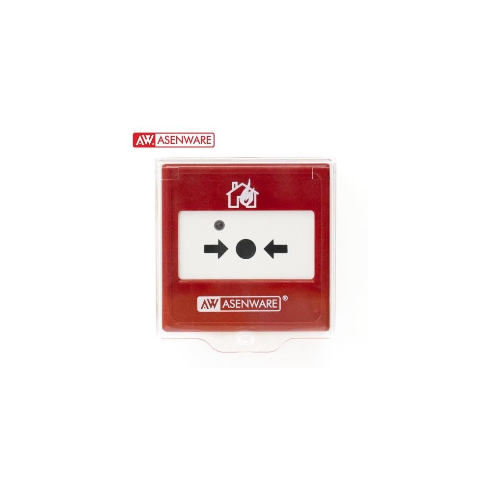 ASENWARE AW-D135C YANGIN ALARM BUTONU (ŞEFFAF KAPAK DAHİL)