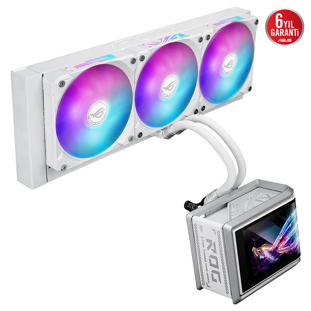 ASUS 360mm ROG RYUO IV 360 WHITE ARGB Sıvı Soğutmalı AM5-1851p İşlemci Fanı Beyaz